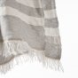 The Belgian Towel Fouta Gray stripe 43x71 Inch